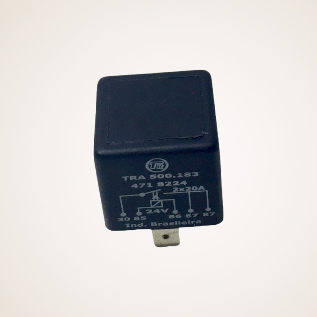 RELE AUXILIAR DUPLO CONTATO UNIVERSAL 2X20A 24V 5 TERMINAIS - 4718224 - TRT