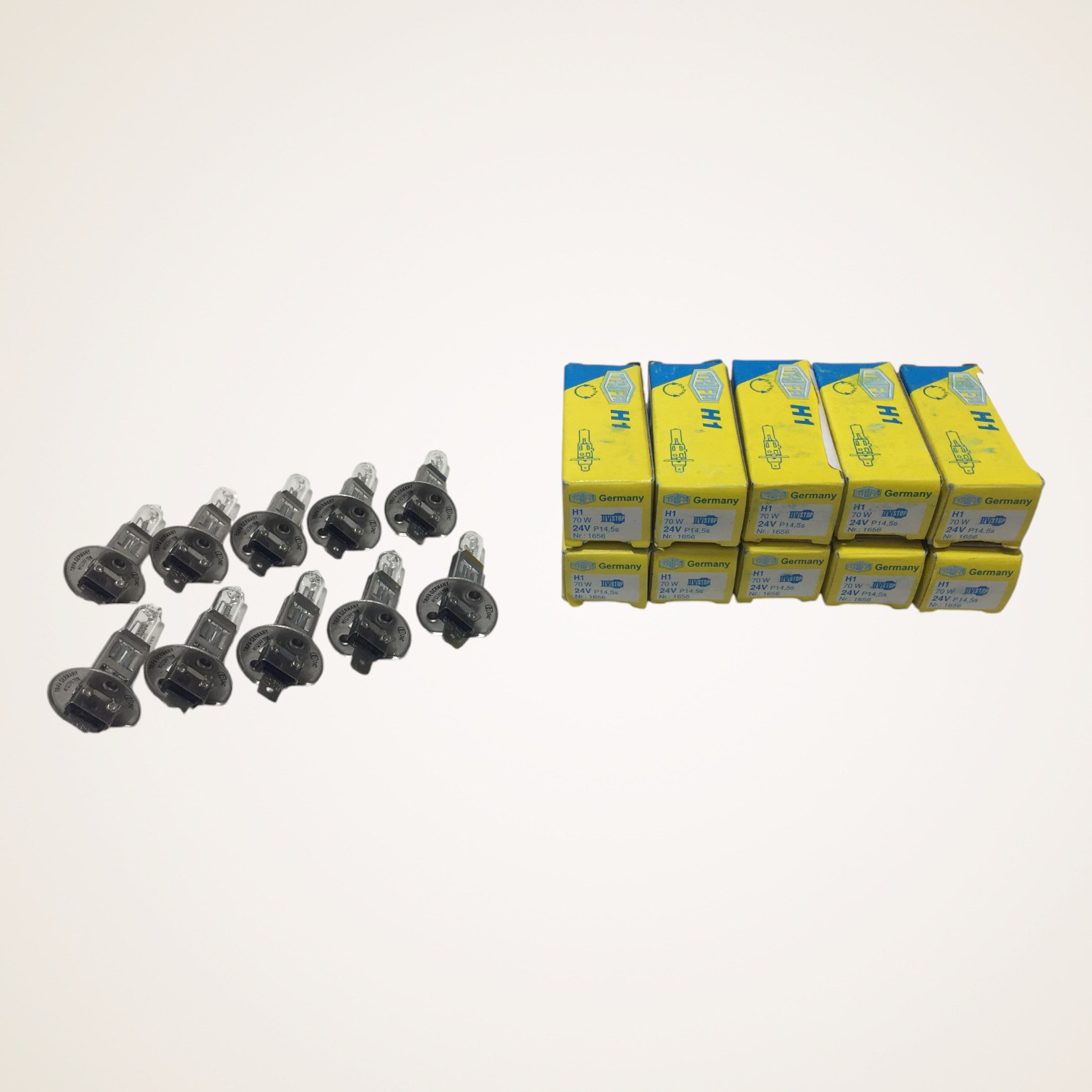 KIT LAMPADA H1 24V 70W P14,5S 10 PEÇAS - 1656 - TRIFA GERMANY