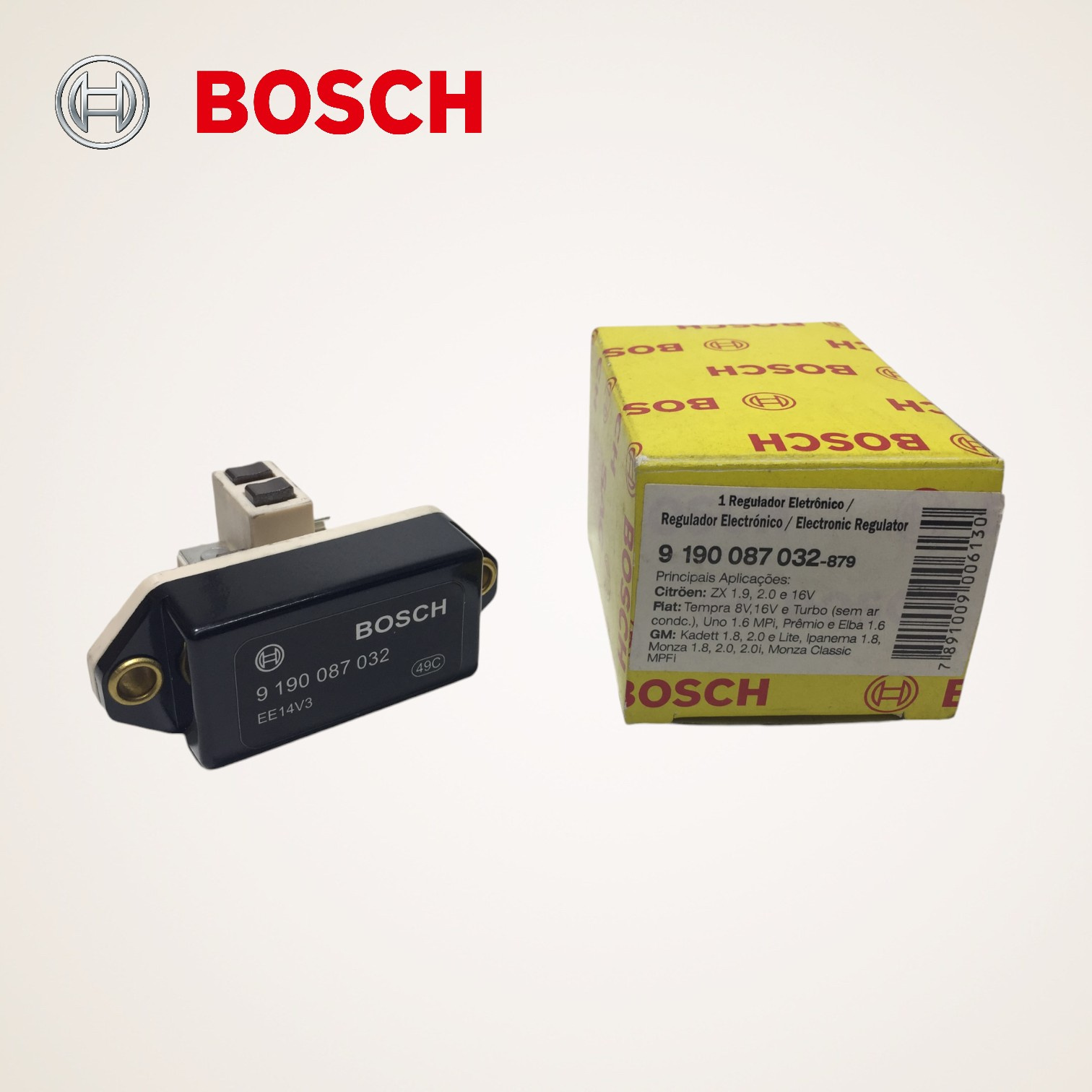 REGULADOR ELETRONICO VOLTAGEM CITROEN FIAT GM ORIGINAL - 9190087032 - BOSCH