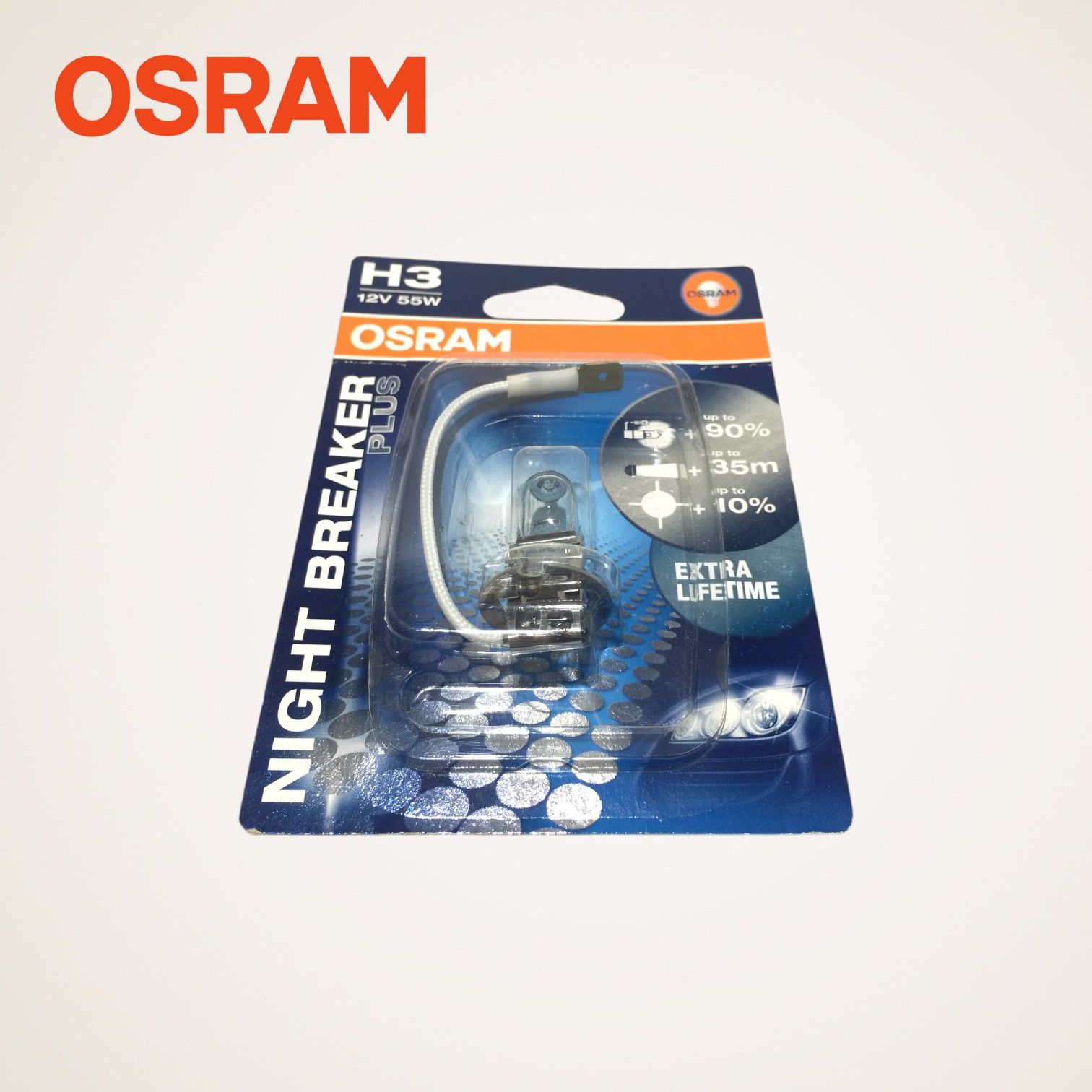PAR LAMPADA H3 12V NIGHT BREAKER PLUS 55W - 64151NBP - OSRAM