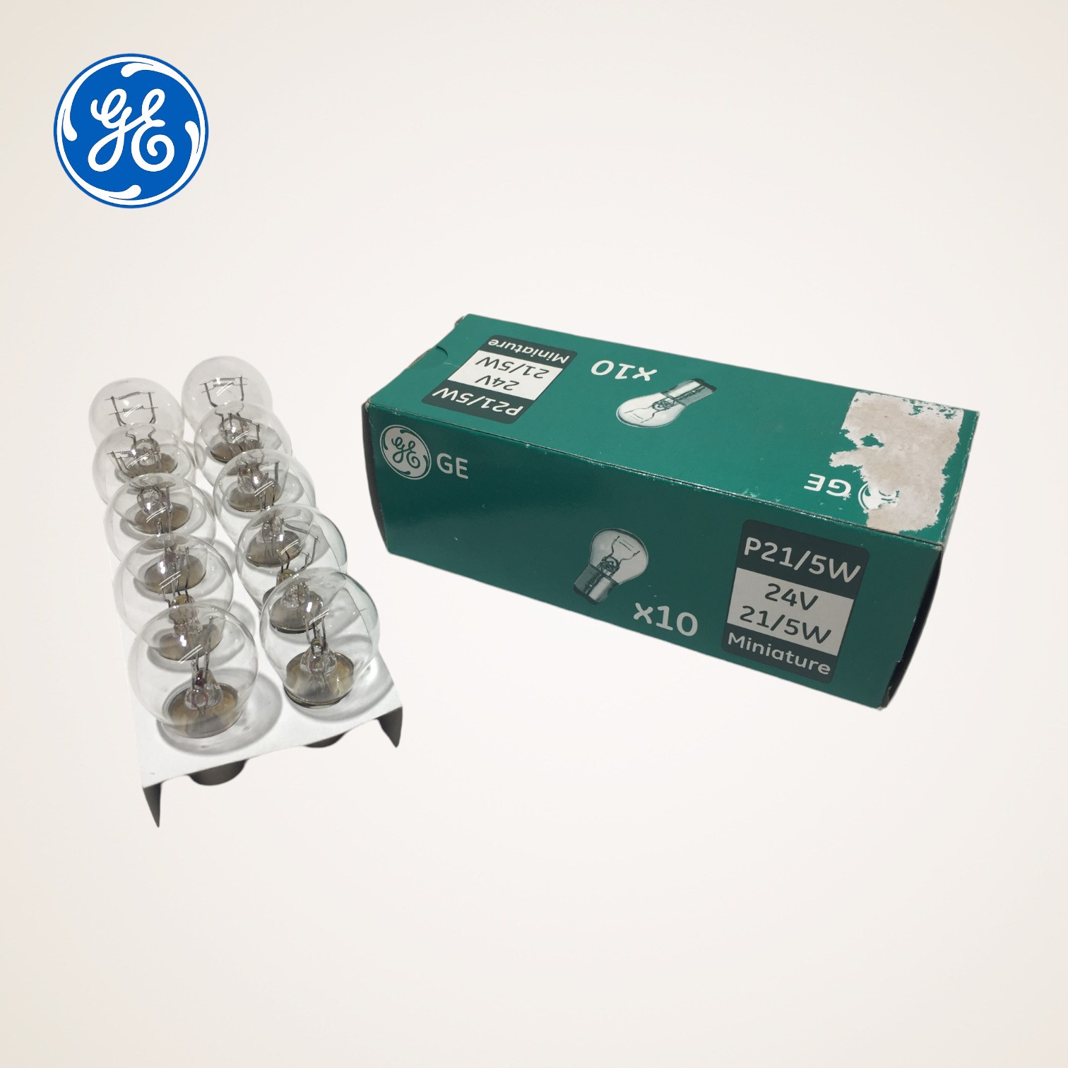 KIT LAMPADA AUTOMOTIVA P21 24V 5 WATTS - 1078 - GENERAL ELETRIC