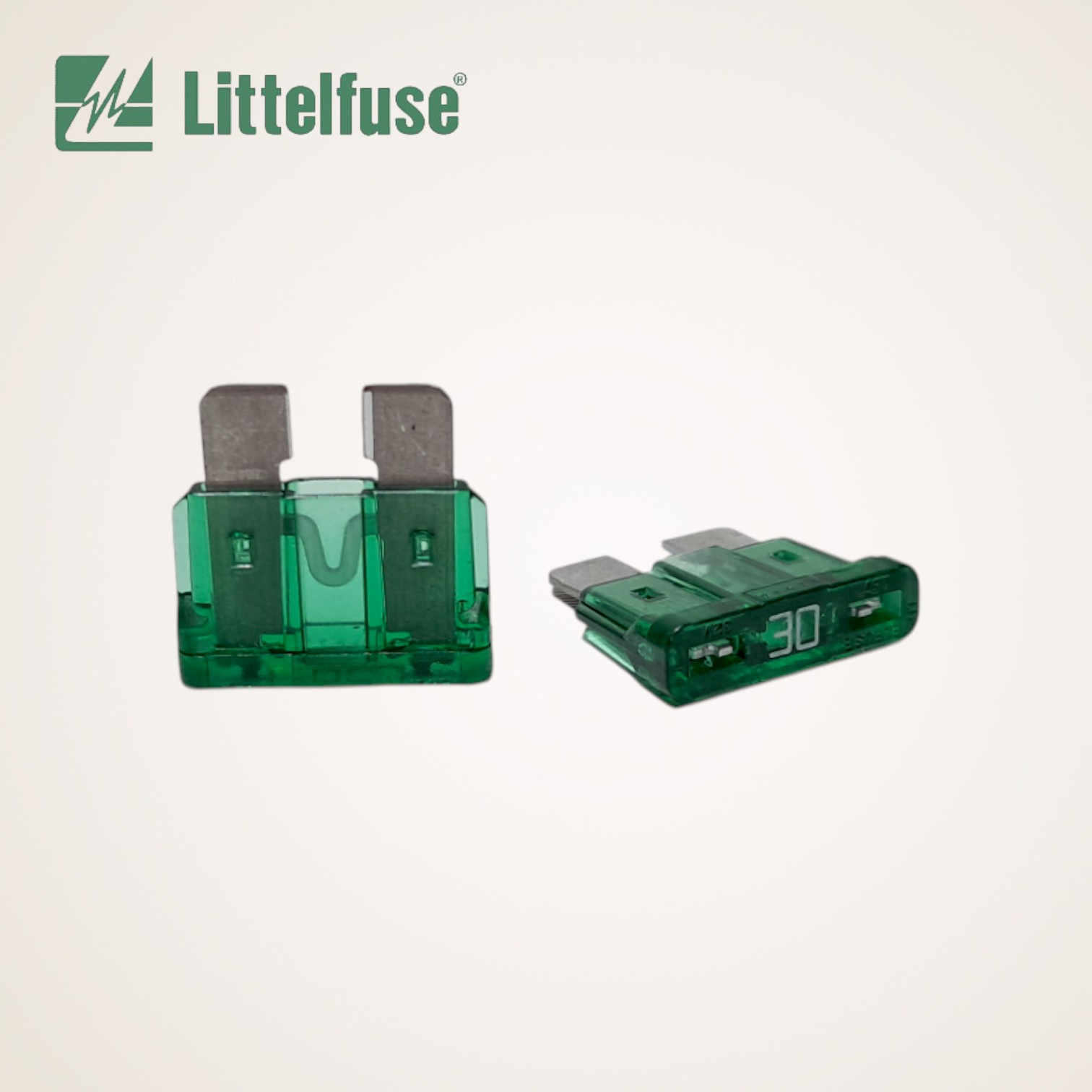 FUSIVEL AUTOMOTIVO MEDIO LAMINA 19X19MM VERDE 30A/32V - 0257030.PXPV - LITTELFUSE