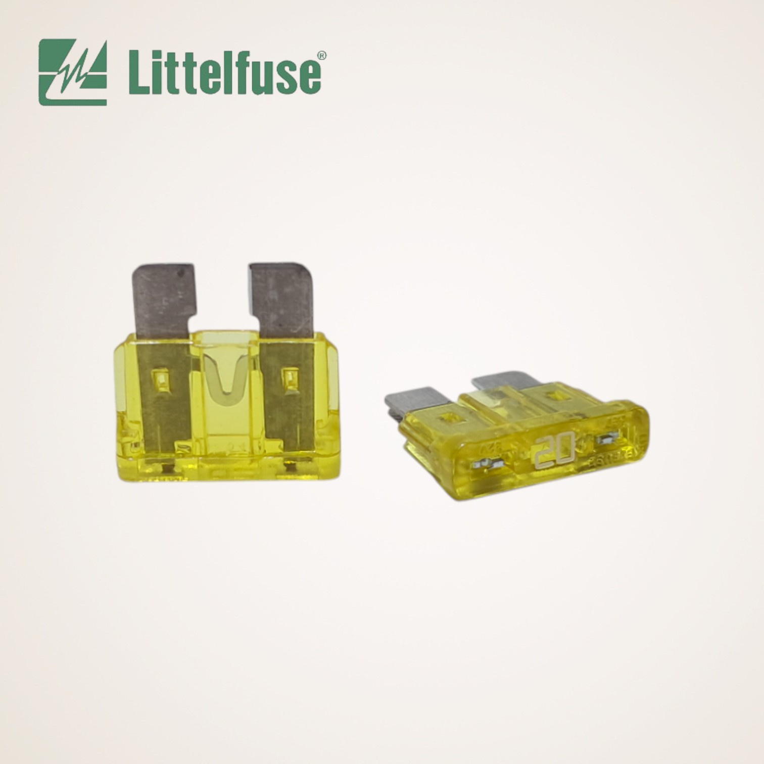 FUSIVEL AUTOMOTIVO MEDIO LAMINA 19X19MM AMARELO 20A/32V - 0257020.PXPV - LITTELFUSE