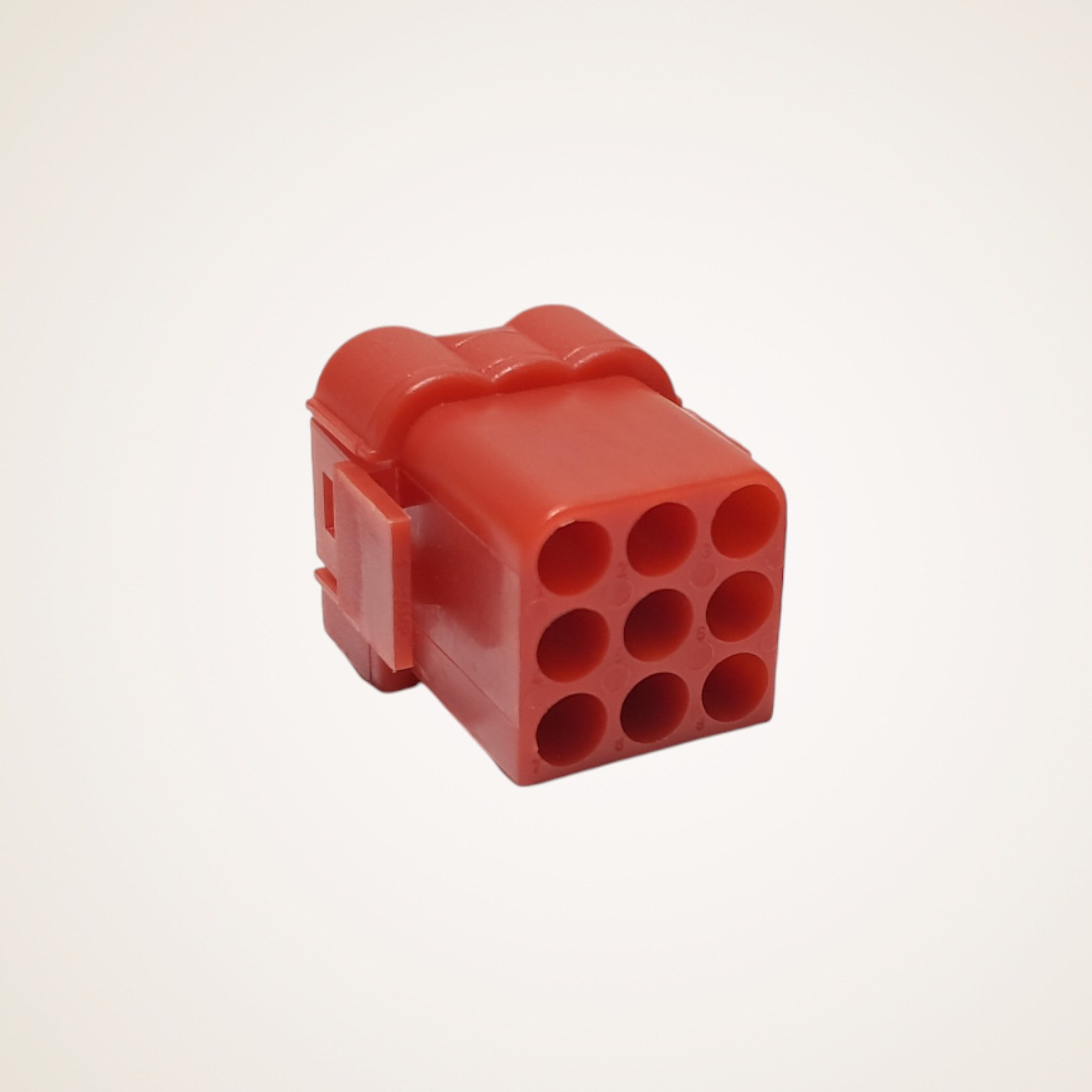 CONECTOR ELETRICO AUTOMOTIVO MACHO 9 VIAS VERMELHO - 1-480673-2 - TE CONNECTIVITY/AMP