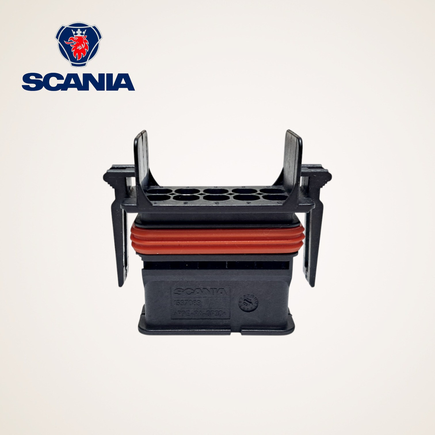 CONECTOR ELETRICO PARA MODULO ORIGINAL 10 VIAS PRETO SERIE 4/L-P-G-R-S-T - 1537083 - SCANIA