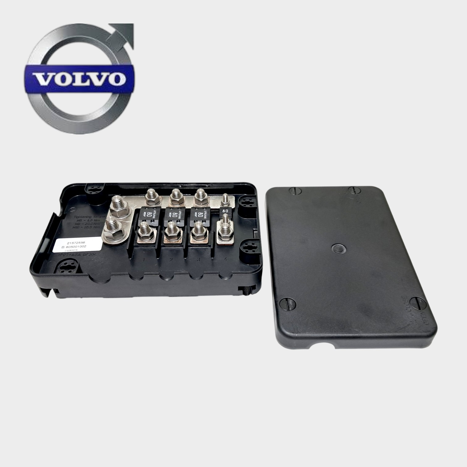 CAIXA DE FUSIVEIS CENTRAL ELETRICA BATERIA ORIGINAL ONIBUS B7FB - 21572556 - VOLVO