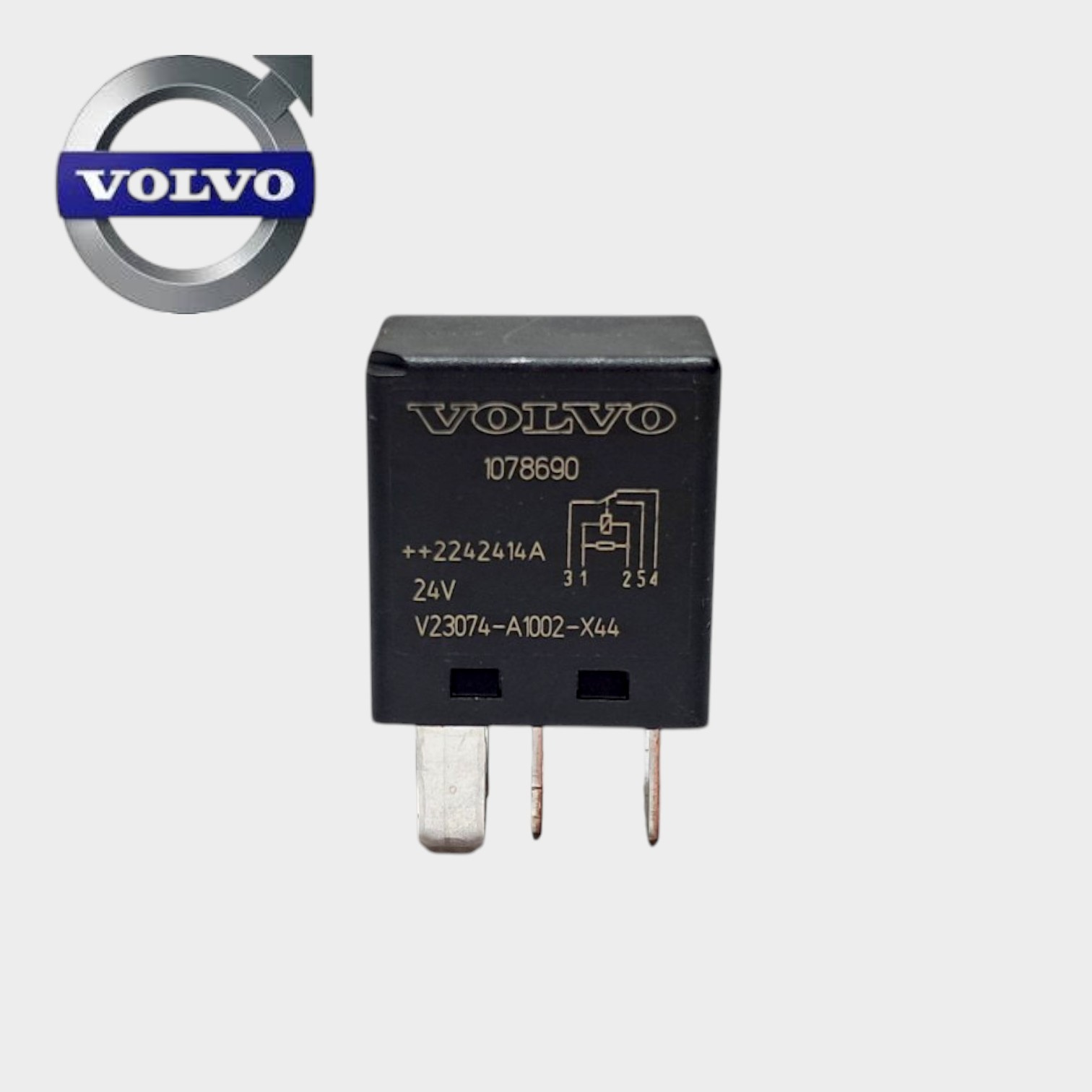 MINI RELE AUXILIAR 24V 5 TERMINAIS ORIGINAL - 1078690 - VOLVO