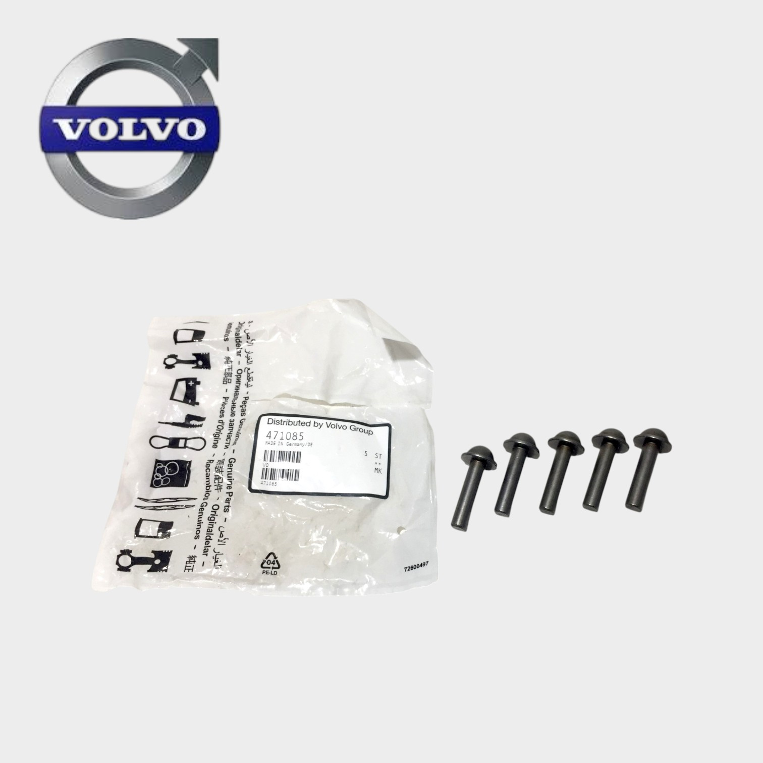 KIT PINO VALVULA REDUTORA BOMBA DE OLEO MOTOR VOLVO PENTA - 471085 - VOLVO