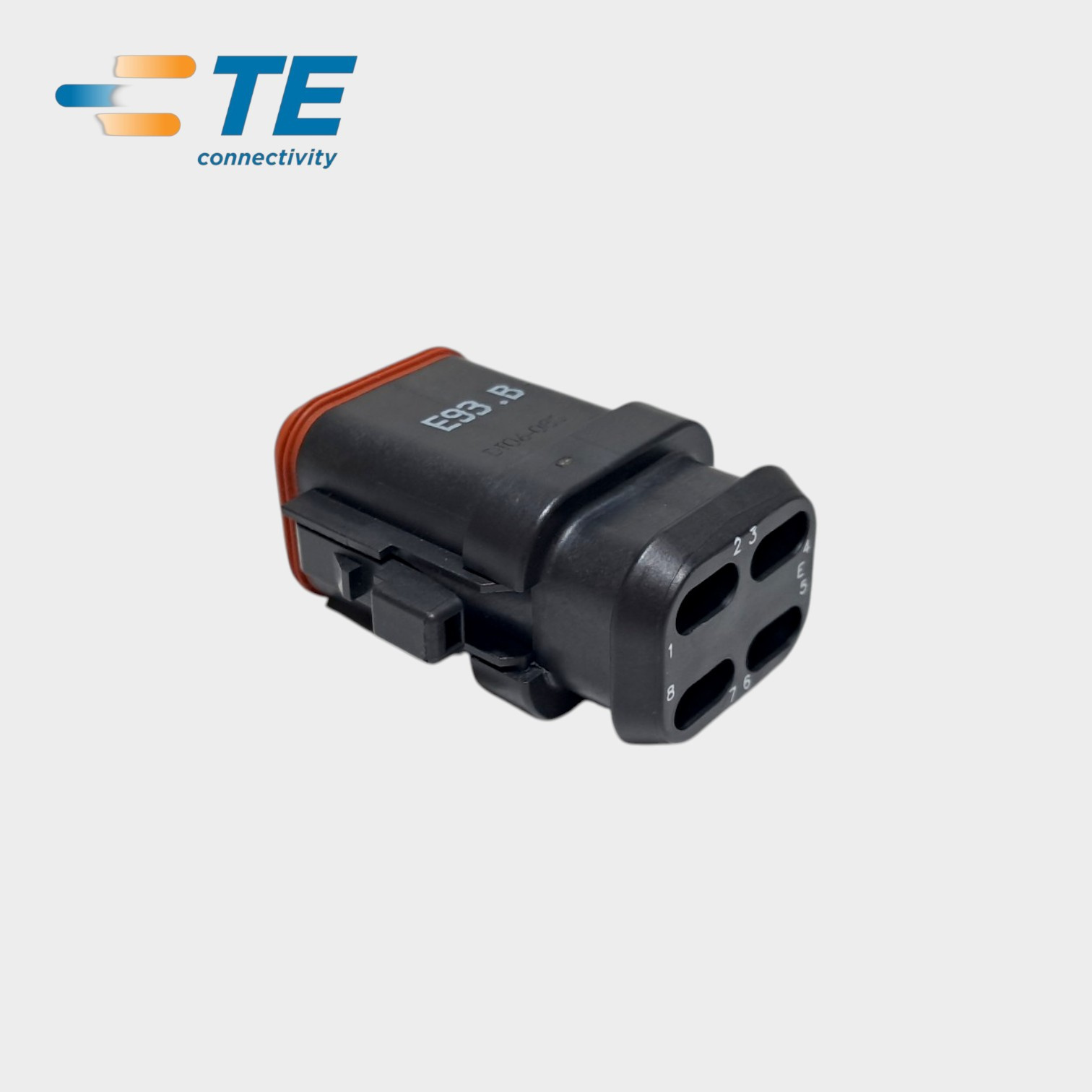 CONECTOR ELETRICO MACHO 0.52 A 2.08MM² 8 VIAS PRETO - DT06-08SA-CE12 - DEUTSCH/TECONNECTIVITY