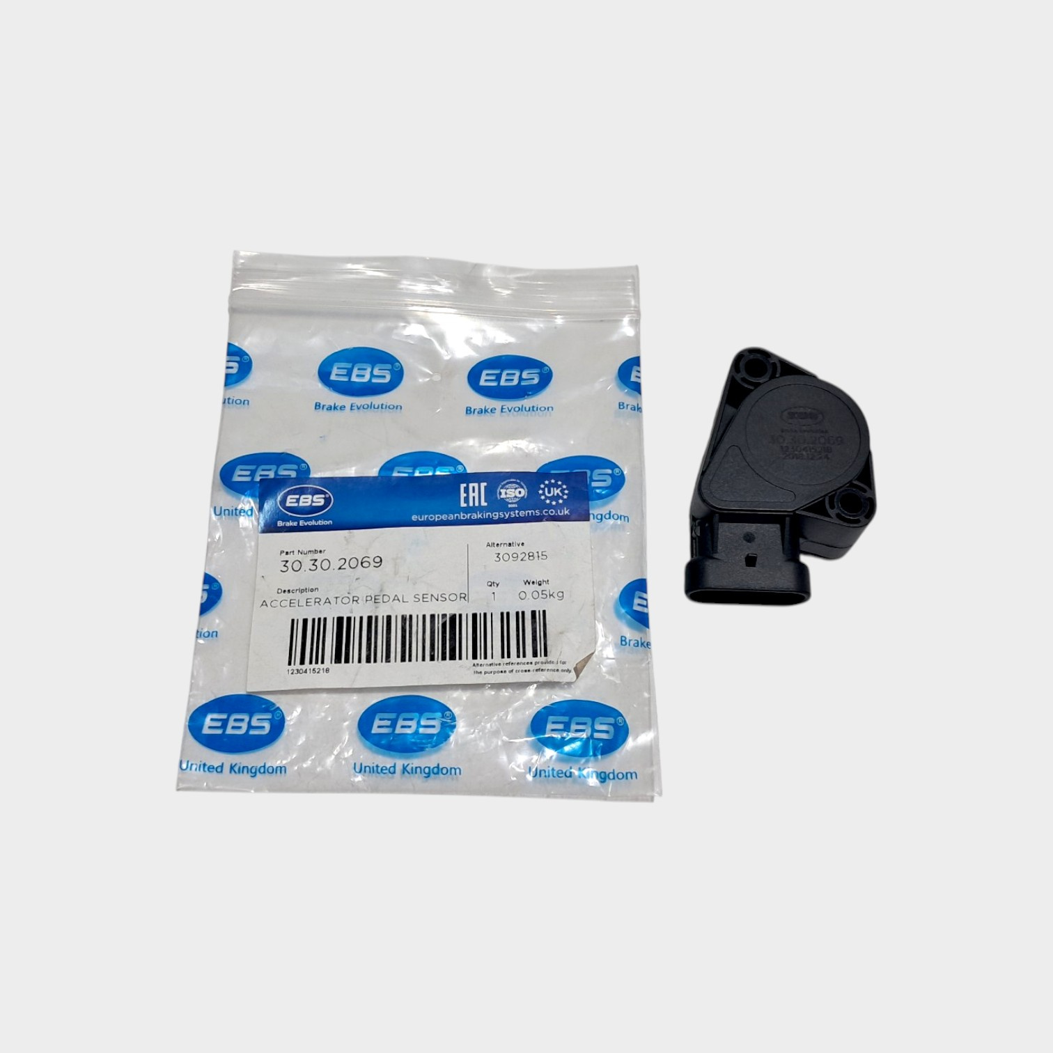 SENSOR PEDAL ACELERADOR PARA ONIBUS VOLVO B7L B9L - 3092815 - EBS