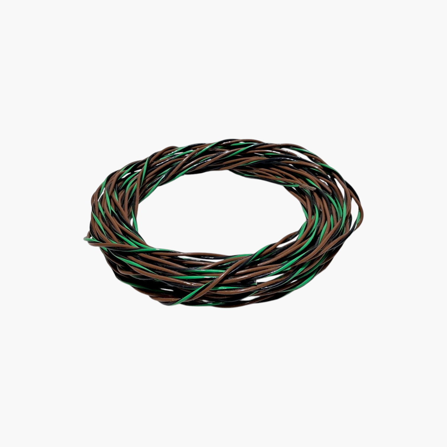 CABO AUTOMOTIVO FLEXÍVEL DUPLO FIO 1,50MM² (16AWG) PRETO/MARROM/VERDE 50 METROS - 7081520779 - GEBAUER & GRILLER